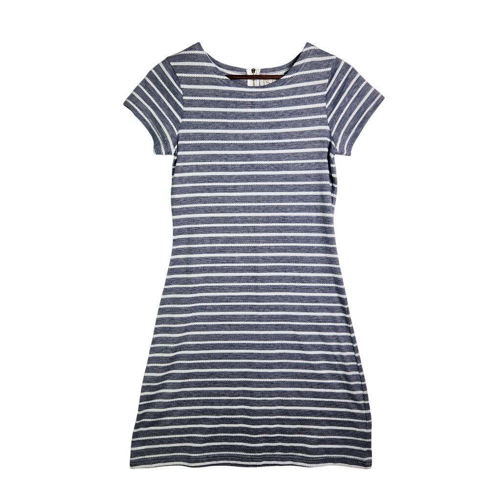 Sail to Sable Nautical Stripe Shift Dress Sz XS Blue Vacation Old Money Preppy